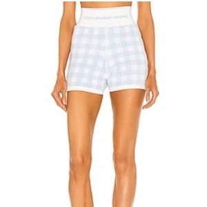 ALEXANDER WANG Blue Gingham Shorts